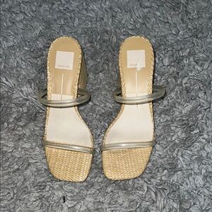 Dolce Vita Tan Wedges with Textured Straps
